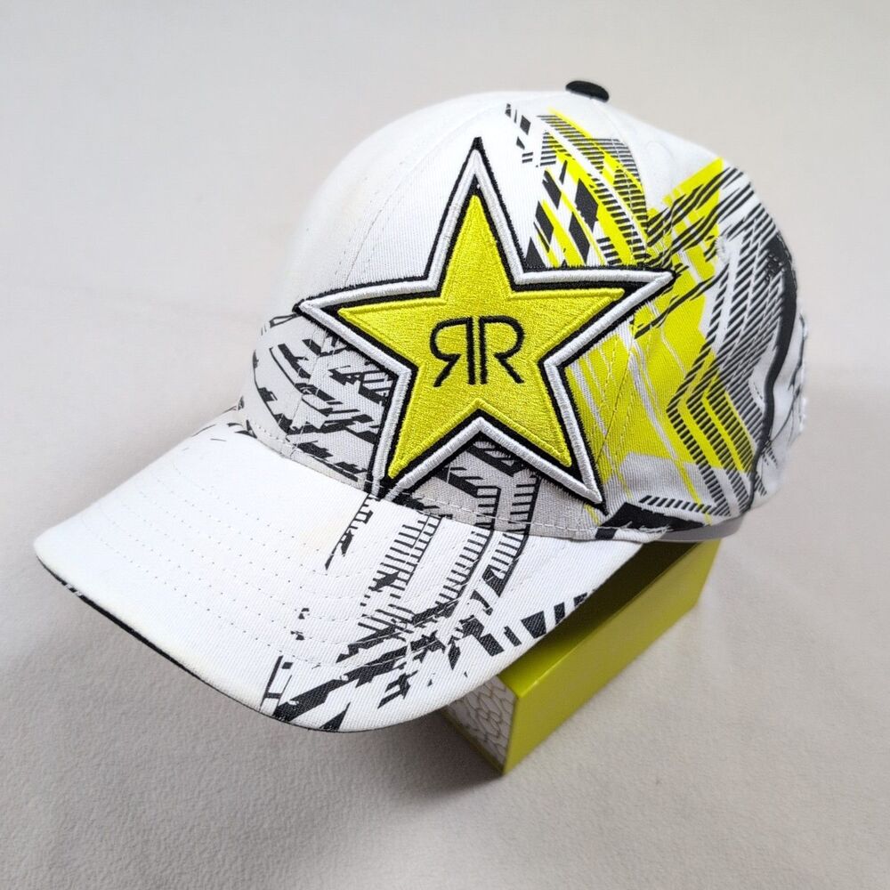 Fox Racing x Rockstar Energy Showcase Collab FlexFit Size L XL Fitted Hat Y2K